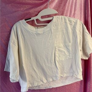 crop baby tee white